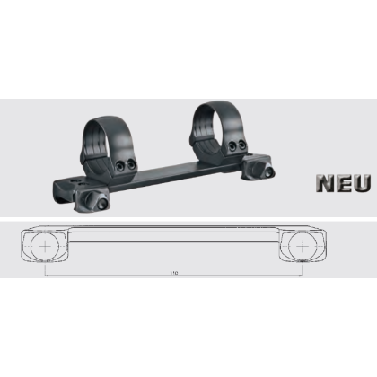 Recknagel One-piece tip-off mount for Picatinny, 34mm, nuts