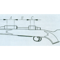 MAK Steel Picatinny rail, Steyr SBS B: 87.5, 20 MOA