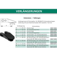 KR Extension Chart for Recknagel Front Pivot Rings