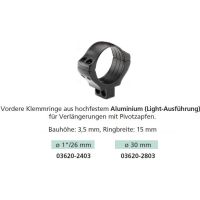 Recknagel Aluminum Front Pivot Ring with Windage Adjustment, 25.4 mm