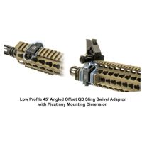 UTG QD Sling Swivel Adaptor, Picatinny 45 Degree Angled Offset