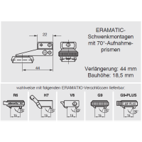 ERAMATIC Swing (Pivot) mount, Chapuis Express, LM rail